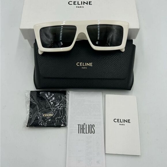 Women’s Celine rectangular acetate sunglasses made in Italy - Picture 3 of 12